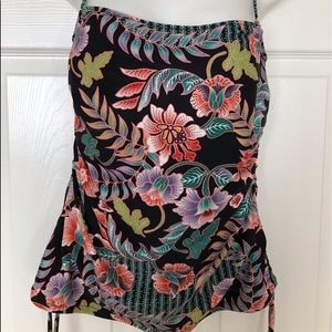 New Raisins Bali Bandeau Multicolor Tankini Top LG